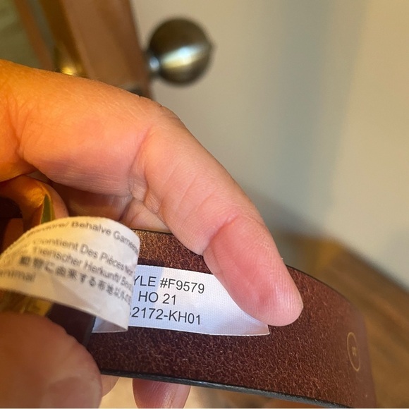 J.Crew Mens Italian leather belt Brown Small - Picture 3 of 6